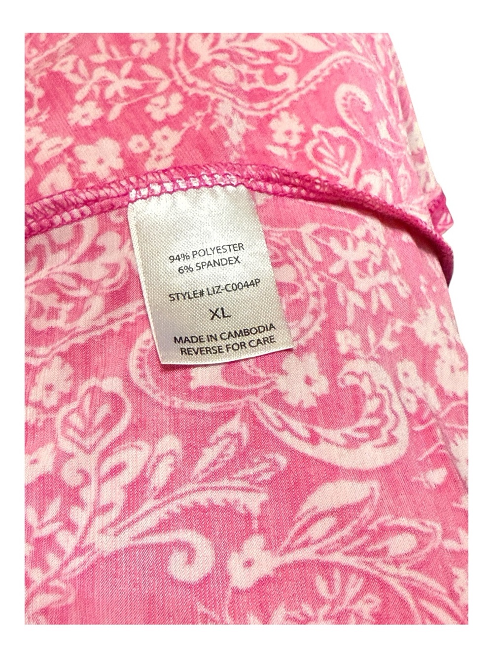 Dear Scarlett Pink Paisley Blouse Women’s XL NWT - Picture 5 of 7